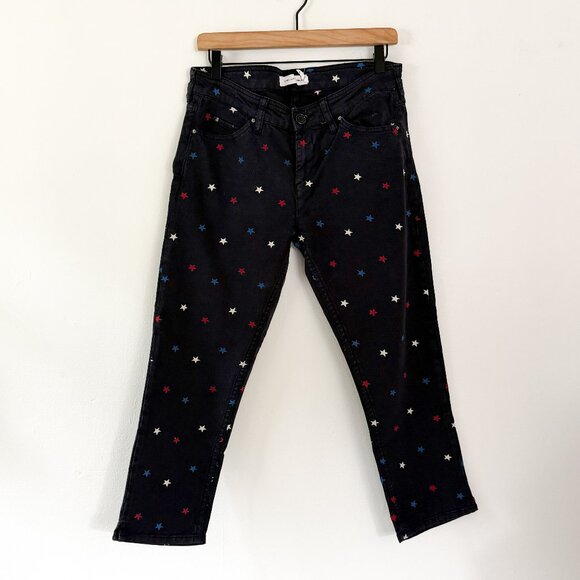Isabel Marant Etoile Deacon Embroidered Star Jeans 44 XL - Picture 2 of 7